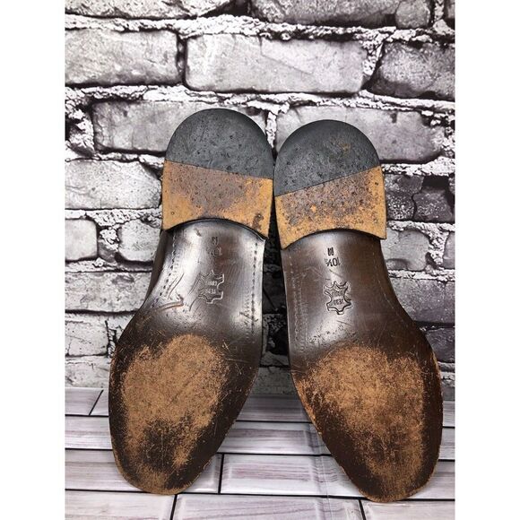 Strada Firenze Brown Leather Cap Toe Lace Up Oxfords Dress Shoes Men Sz 10.5M US - Picture 13 of 16